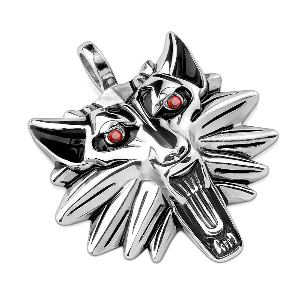 Wolf with Red Eyes Pendant