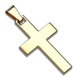 Gold Cross Pendant with a Gold Chain