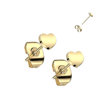 Titanium Heart Earring Studs - Image 3
