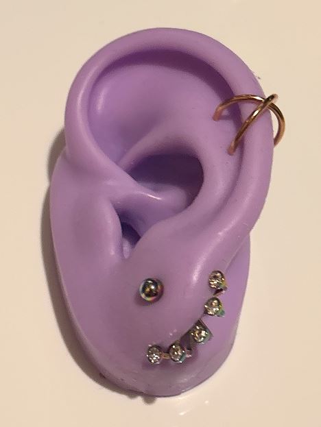 Non Piercing Ear Cuff with Twisted Rings - Image 5