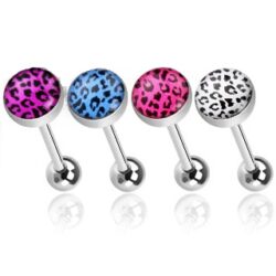 Tongue Bar with Colourful Tiger Print