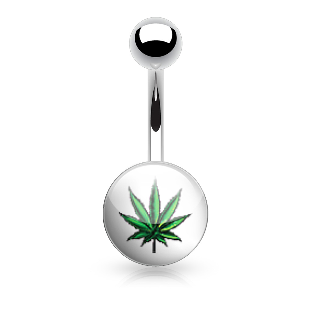 Belly Bar with Pot Leaf