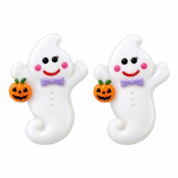 Happy Ghost with pumpkin stud earrings