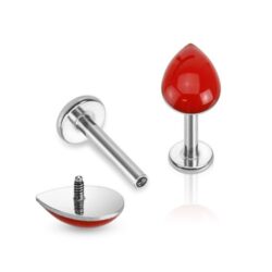 Red Tear Drop Labret