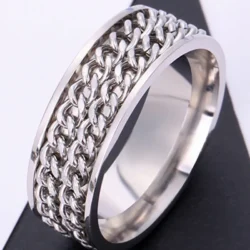 Stainless Steel Spinner Fidget Ring