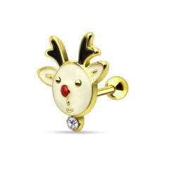 Gold Rudolph Cartilage Barbell