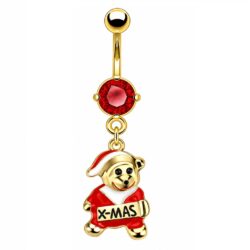 Xmas Red Gem Teddy Bear Belly Bar