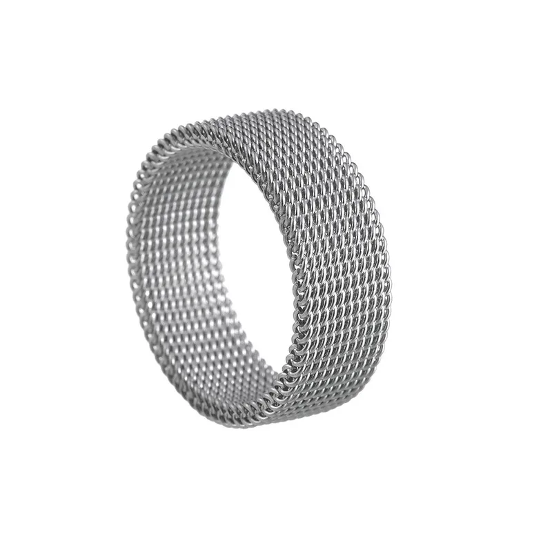 8mm Flexible Mesh Stainless Steel Ring