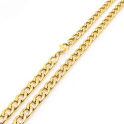 50cm Stainless Steel Gold Cuban Chain