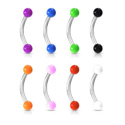 Curved Barbell with Colour Balls