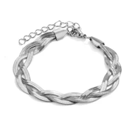 Silver Woven Steel Bracelet
