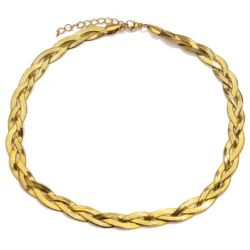 Gold Woven Steel Bracelet