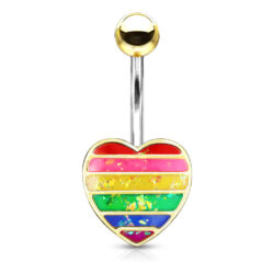 Rainbow Glitter Heart Belly Bar