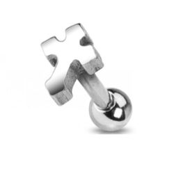 Cartilage Barbell with a Small Cross