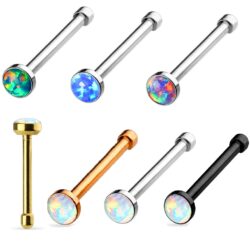 Flat Opal Stone Nose Stud