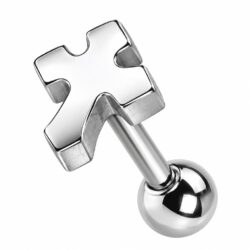 Cartilage Barbell with a Small Cross