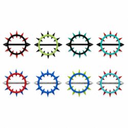 Spiked silicone nipple shields in assorted colour combinations