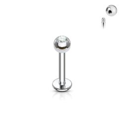 Titanium Labret with a Gem Ball