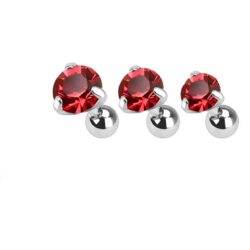 Cartilage Barbell with a Prong Set Crystal Gem