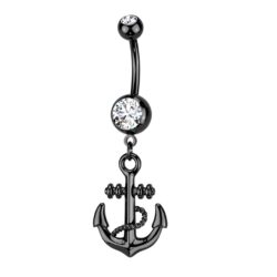 Black Belly Bar with an Anchor Dangle