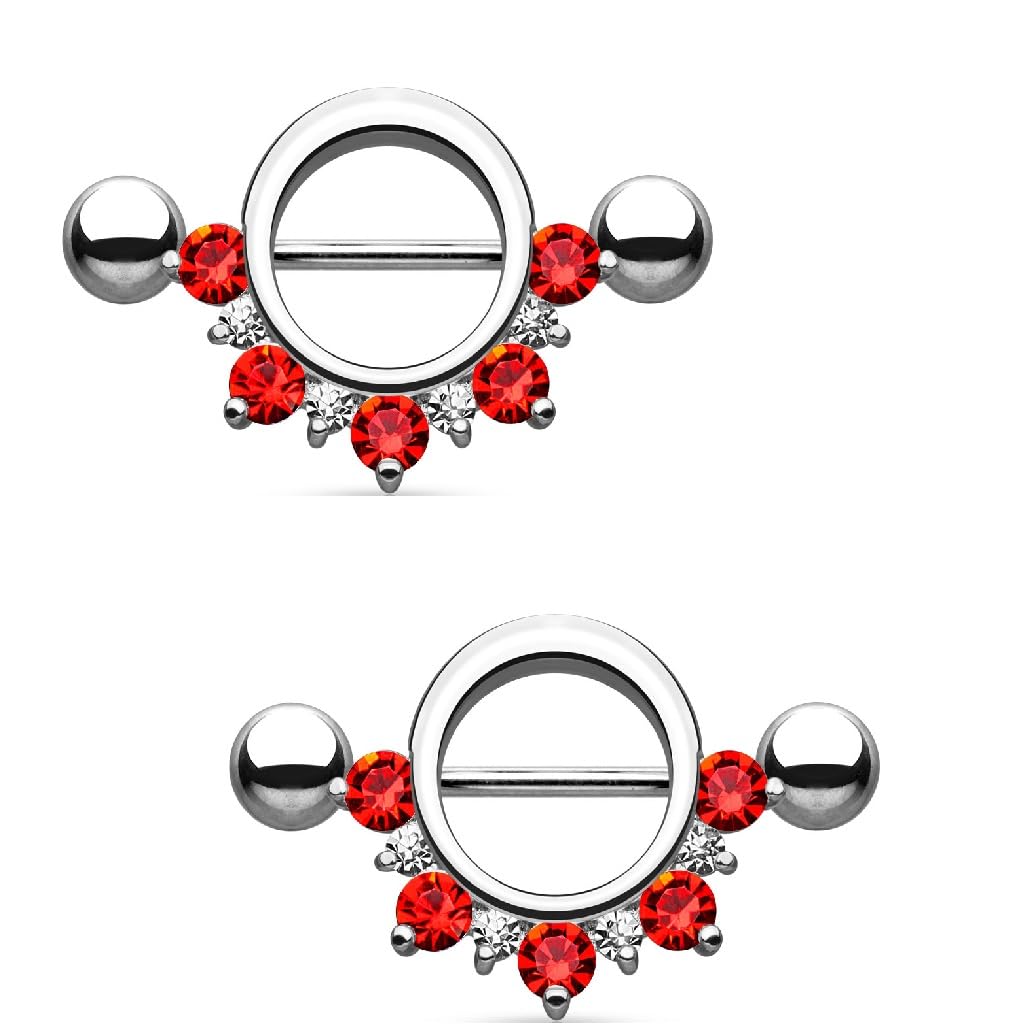 Nipple Shield with Half a Circle of CZ Gems - Image 8