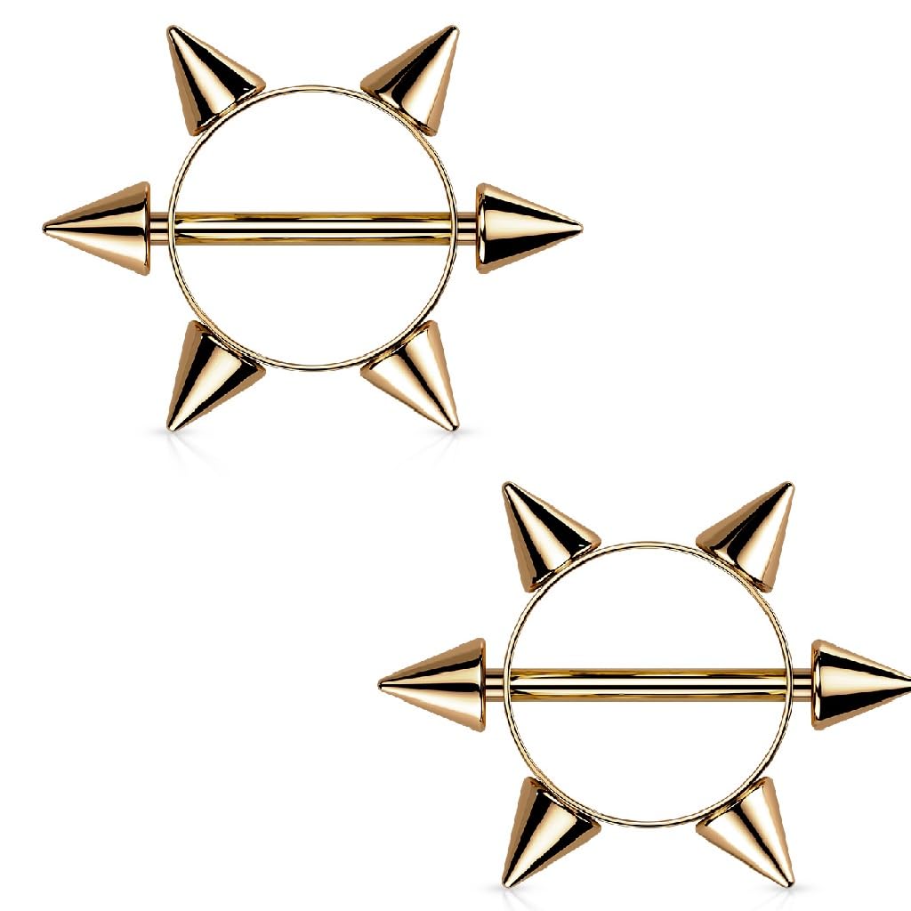 Nipple Bar with 6 Spikes - Image 5