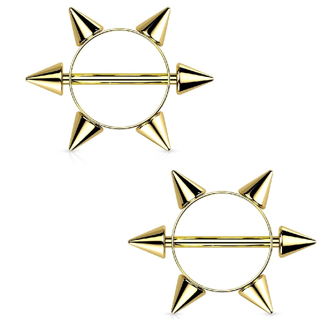 Nipple Bar with 6 Spikes - Image 9