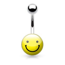 Belly Bar with a Smiley Face