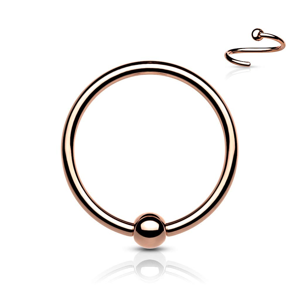 Titanium Fixed Ball Bendable Cut Ring - Image 4