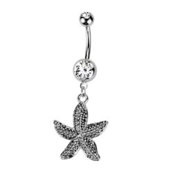 Belly Bar with a Starfish Dangle