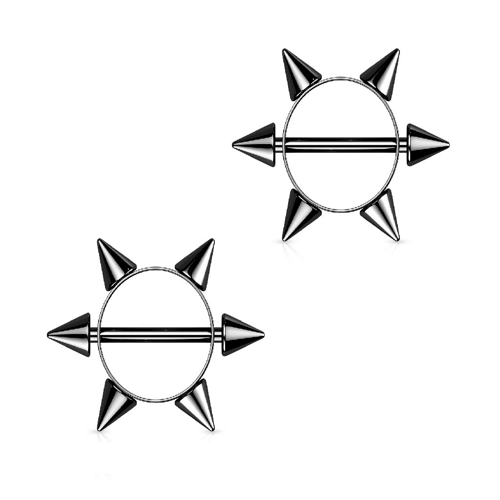 Nipple Bar with 6 Spikes - Image 7