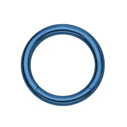 Blue Titanium Hinged Segment Ring