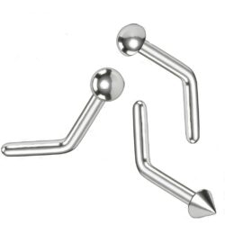 Titanium L Bend Nose Stud