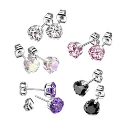 Earrings with a CZ gem