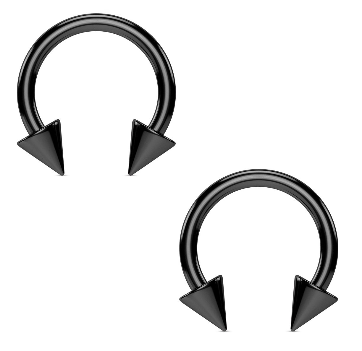 Titanium Horseshoe Barbell with Spikes - Sold as a Pack of 2 Horseshoes - Image 5