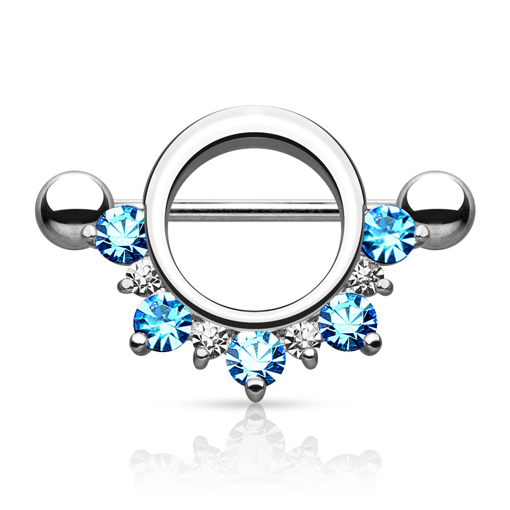 Nipple Shield with Half a Circle of CZ Gems - Image 2