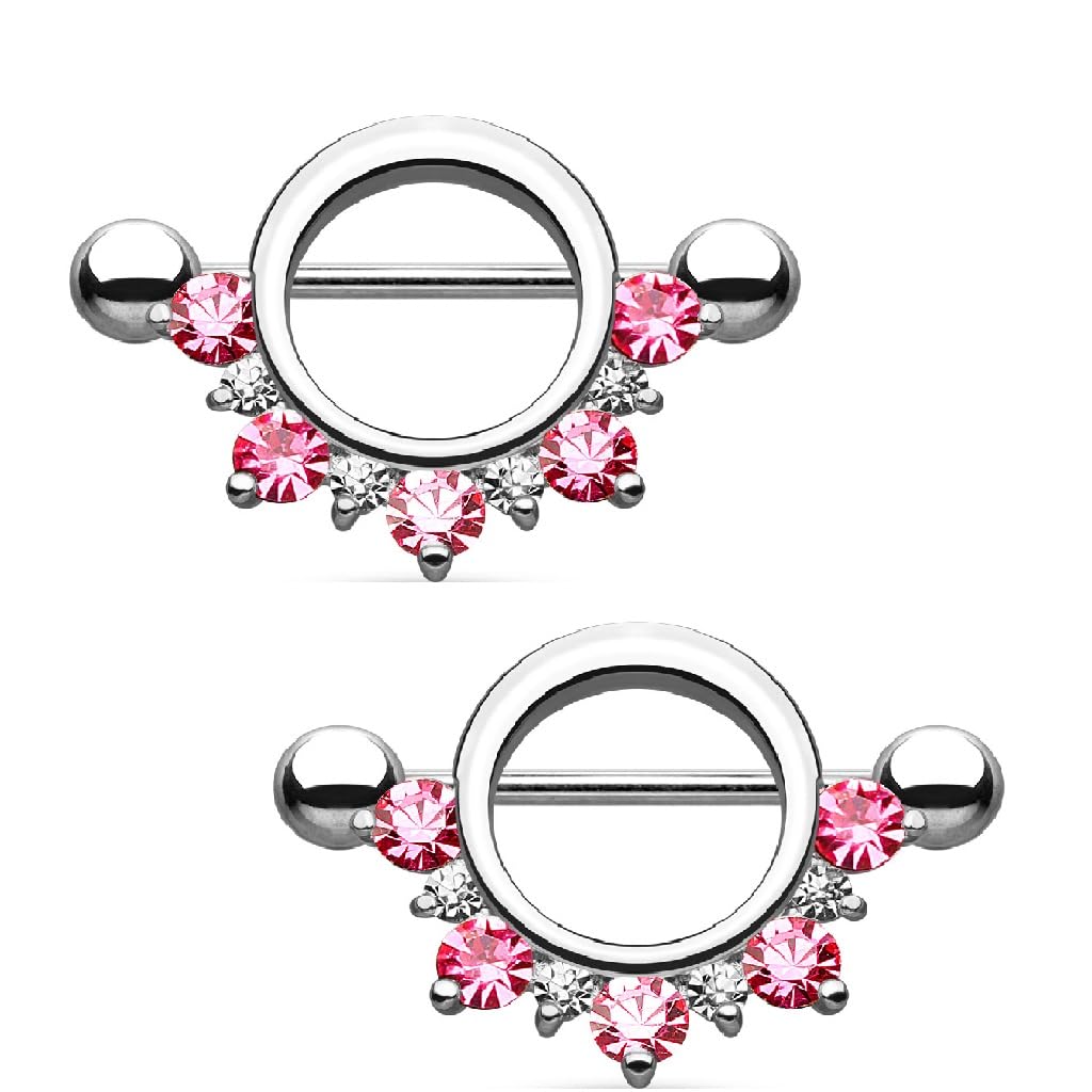 Nipple Shield with Half a Circle of CZ Gems - Image 6