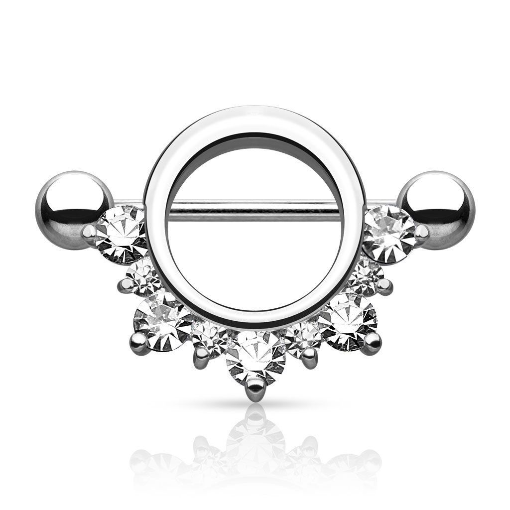 Nipple Shield with Half a Circle of CZ Gems - Image 4
