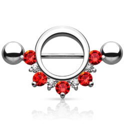 Nipple Shield with Half a Circle of CZ Gems