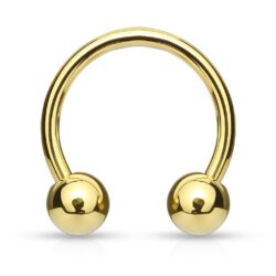 1mm Gold Horseshoe Barbell