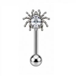 Tongue Barbell with a Small Spider