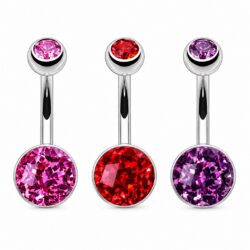 Belly Bar with Austrian Crystals