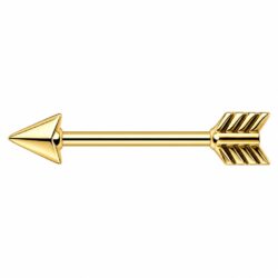 Gold Arrow Nipple Bar