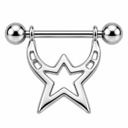 Nipple Shield with a Shooting Star Dangle