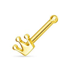 PiercedOff 316L Crown Top Nose Stud