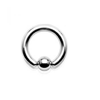 PiercedOff Basic Surgical Steel Captive Bead Rings BCR 14GA (1.6mm x 12mm x 5mm)