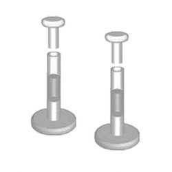 PiercedOff Bio Flex Clear Retainer with 3mm Removable Push-In Top - 2Pack - 16GA (1.2mm x 8mm)