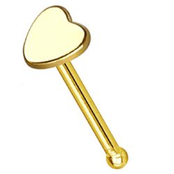 PiercedOff Heart Top 316L Surgical Steel Nose Studs