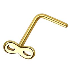 PiercedOff Infinity Top 316L Surgical Steel L Bend Nose Ring