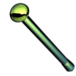 PiercedOff Titanium IP over Surgical Steel Dome Top Nose Bone Stud 20GA (0.8mm) (Green)